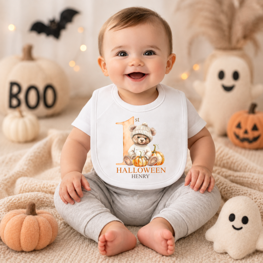 My 1st Halloween Personalised Baby Bib