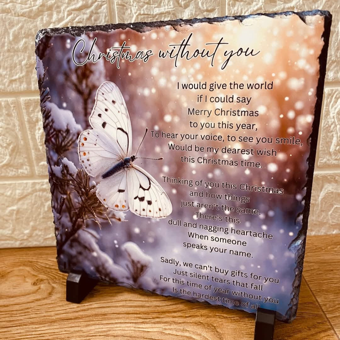 Christmas Without You Memorial Slate