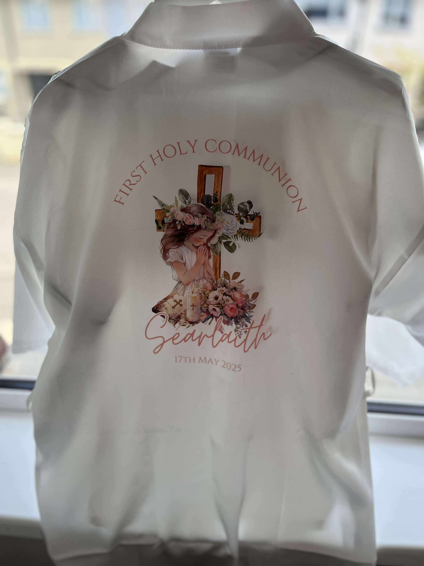 Girls Personalised Satin Pyjamas