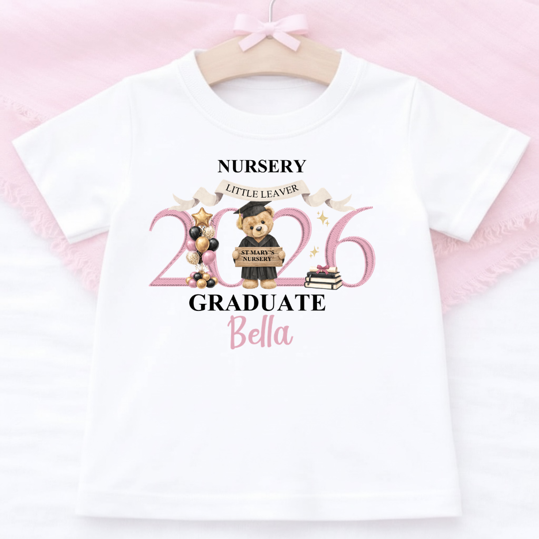 Nursery Graduation T-Shirt - Pink