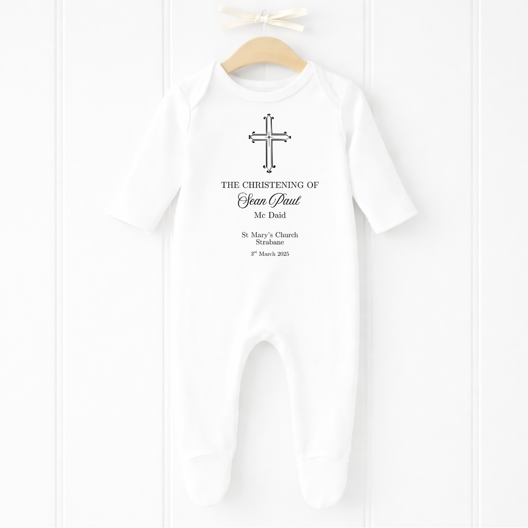 Christening Romper - Timeless Black