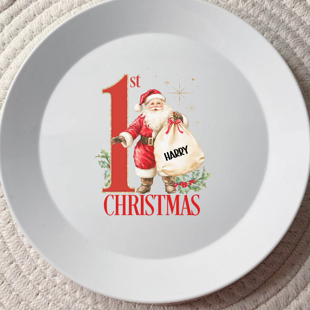 Personalised Baby’s 1st Christmas Dinner Set