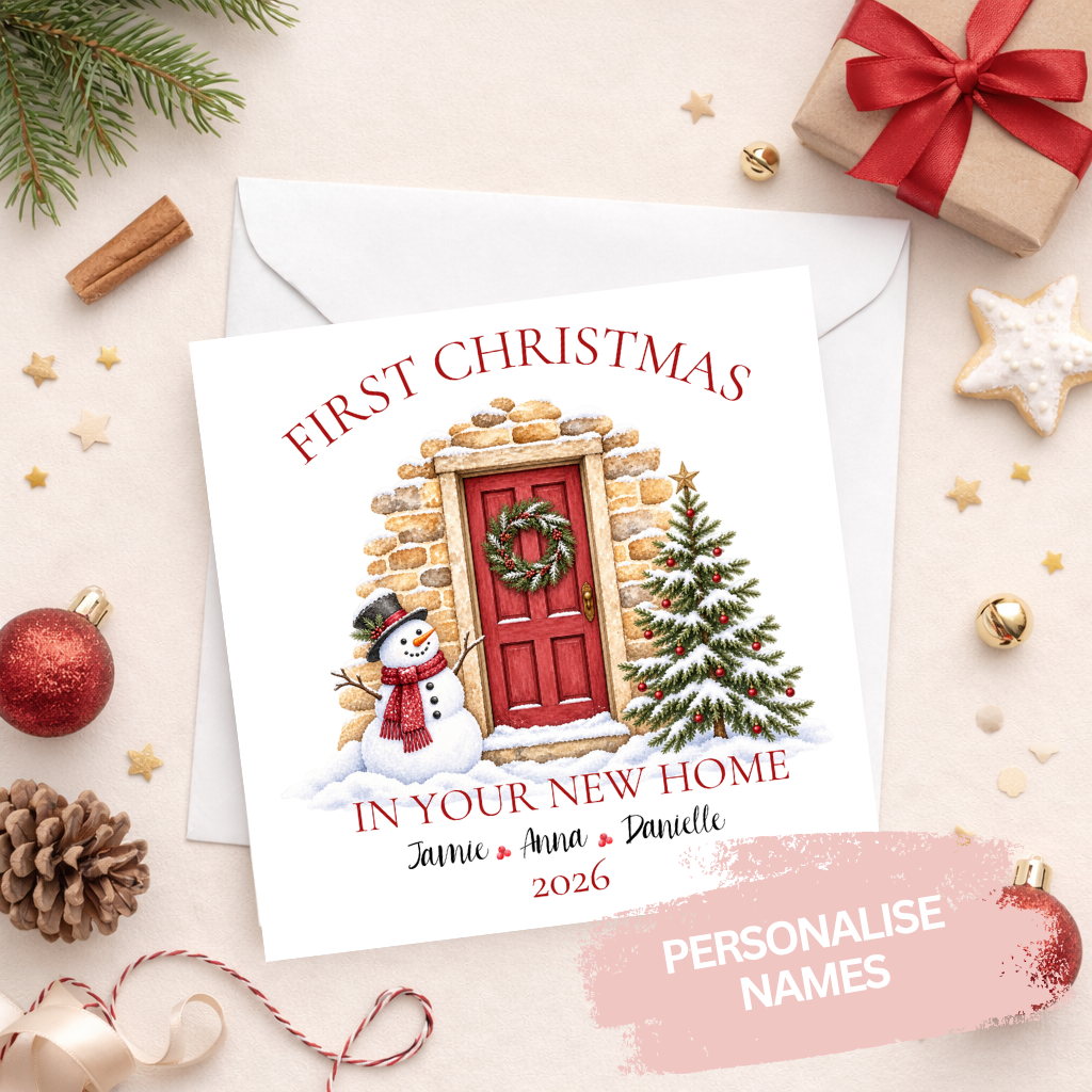 Personalised First Christmas in Your New Home Card