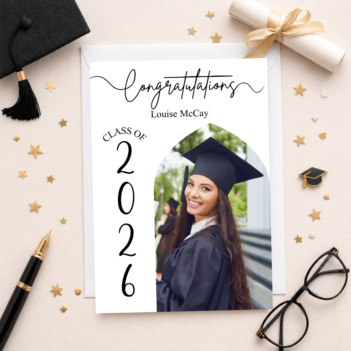 Personalised Graduation Photo Card – Class of 2026