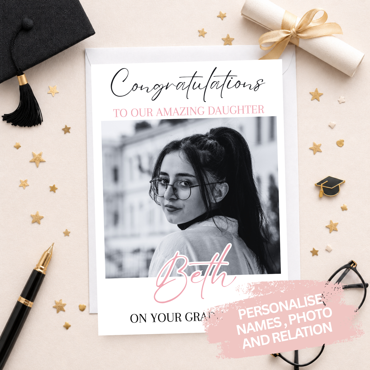 Personalised Graduation Photo Card