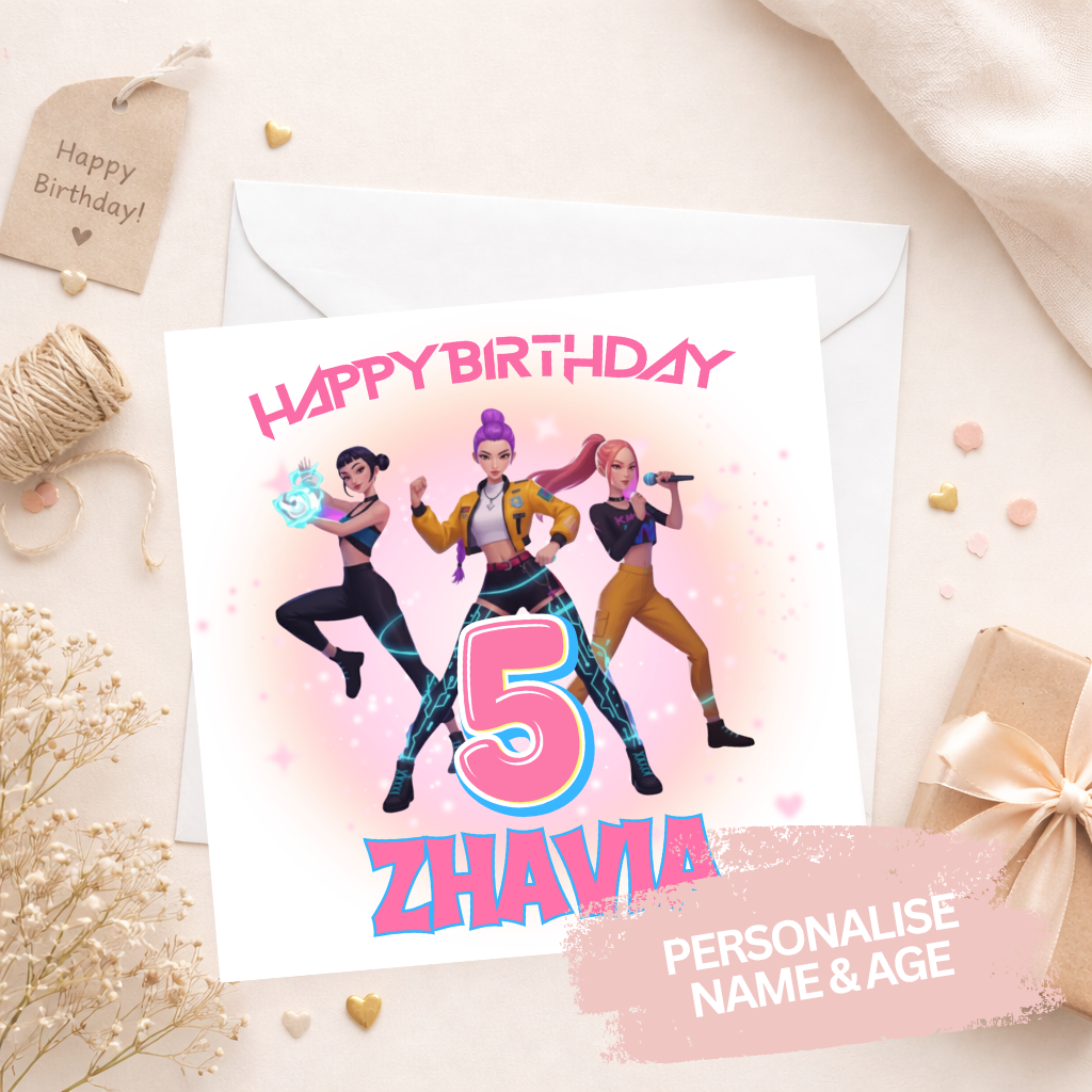 Personalised K-pop Birthday Card