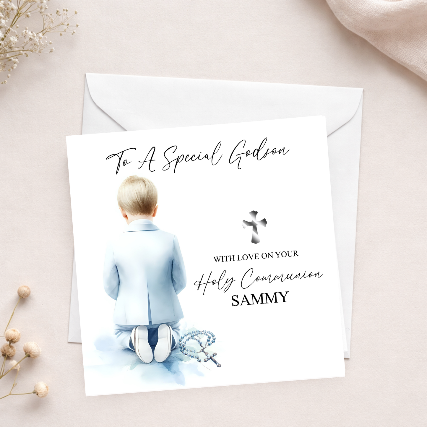 Boy’s Personalised Communion Card