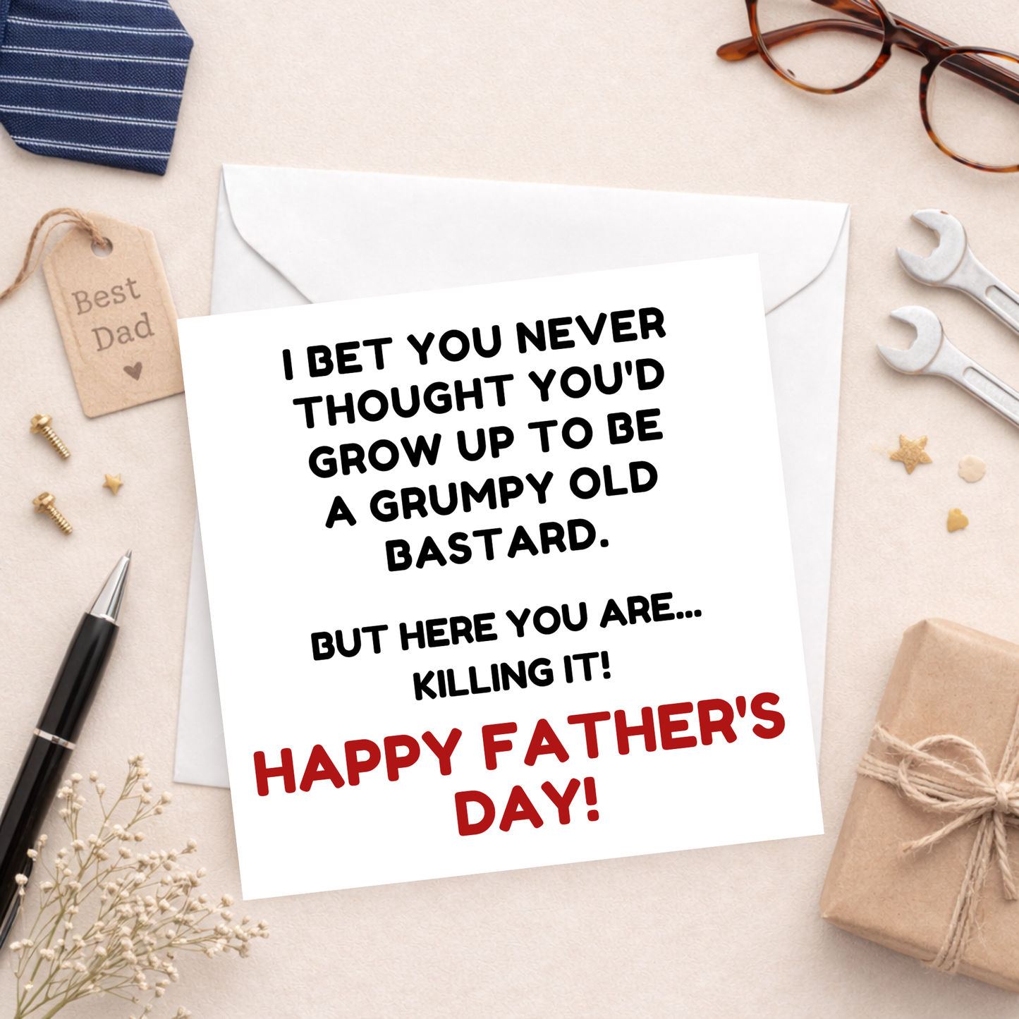 Funny Father's Day Card for Grumpy Dads
