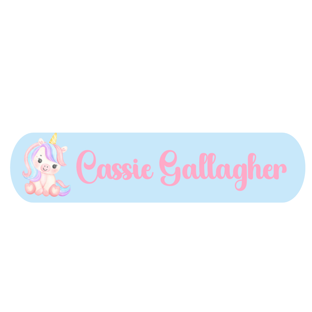 25 Personalised Name Tags- Unicorn