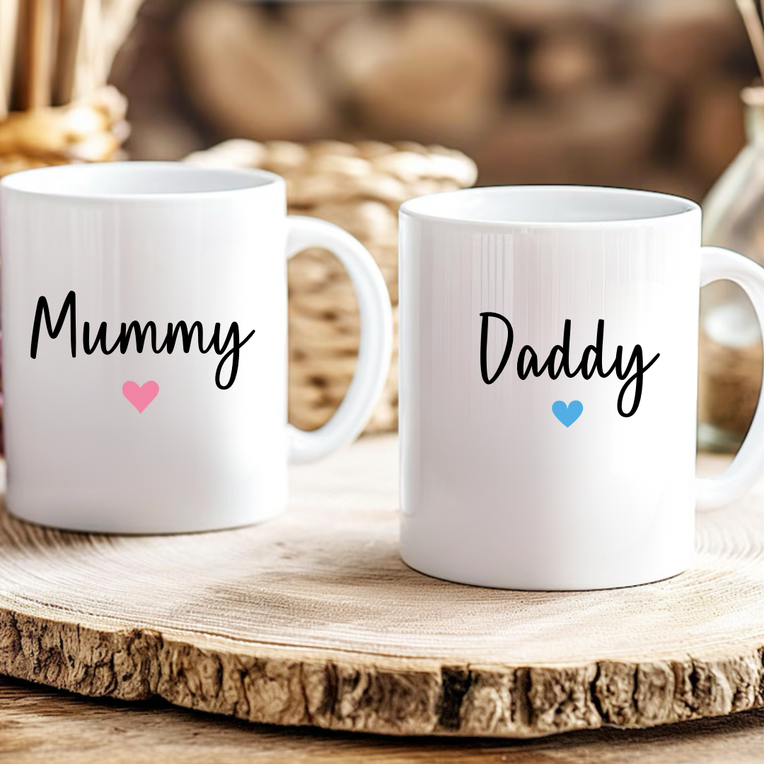 Mummy & Daddy Mug Set