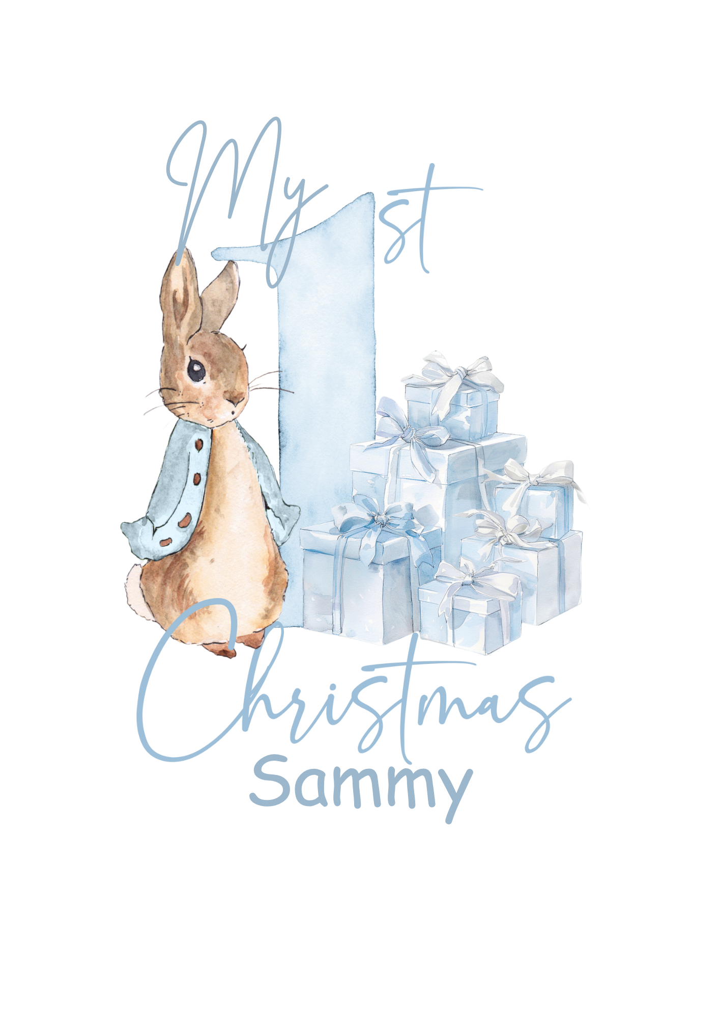 First Christmas Pyjamas - Blue Bunny Edition