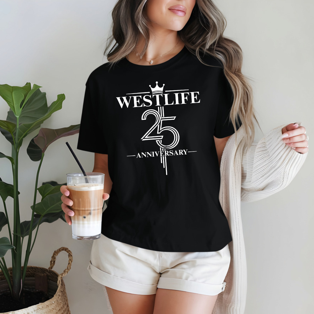 Westlife 25th Anniversary T-Shirt-Black
