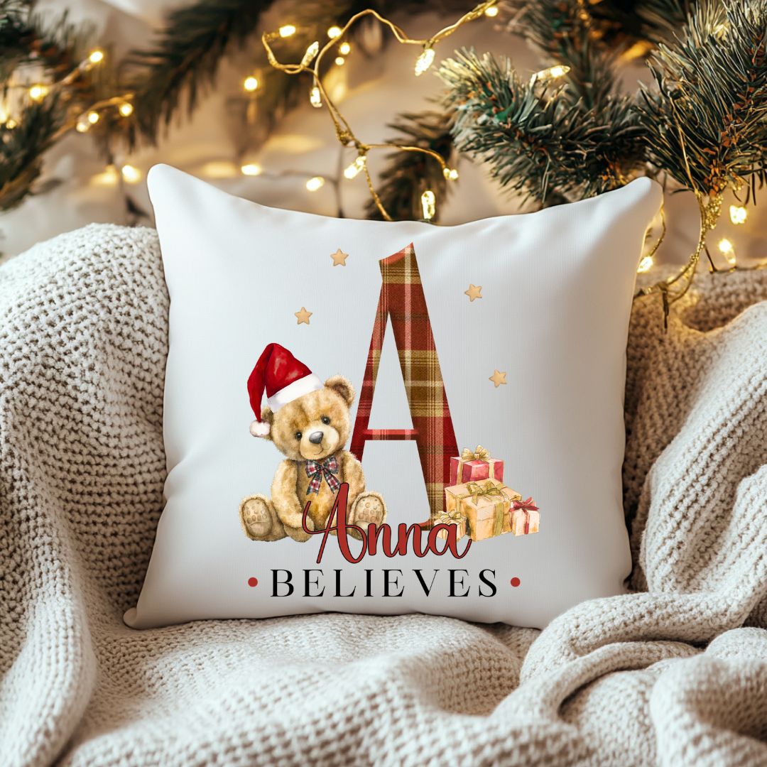 Santa Bear Believes Cushion