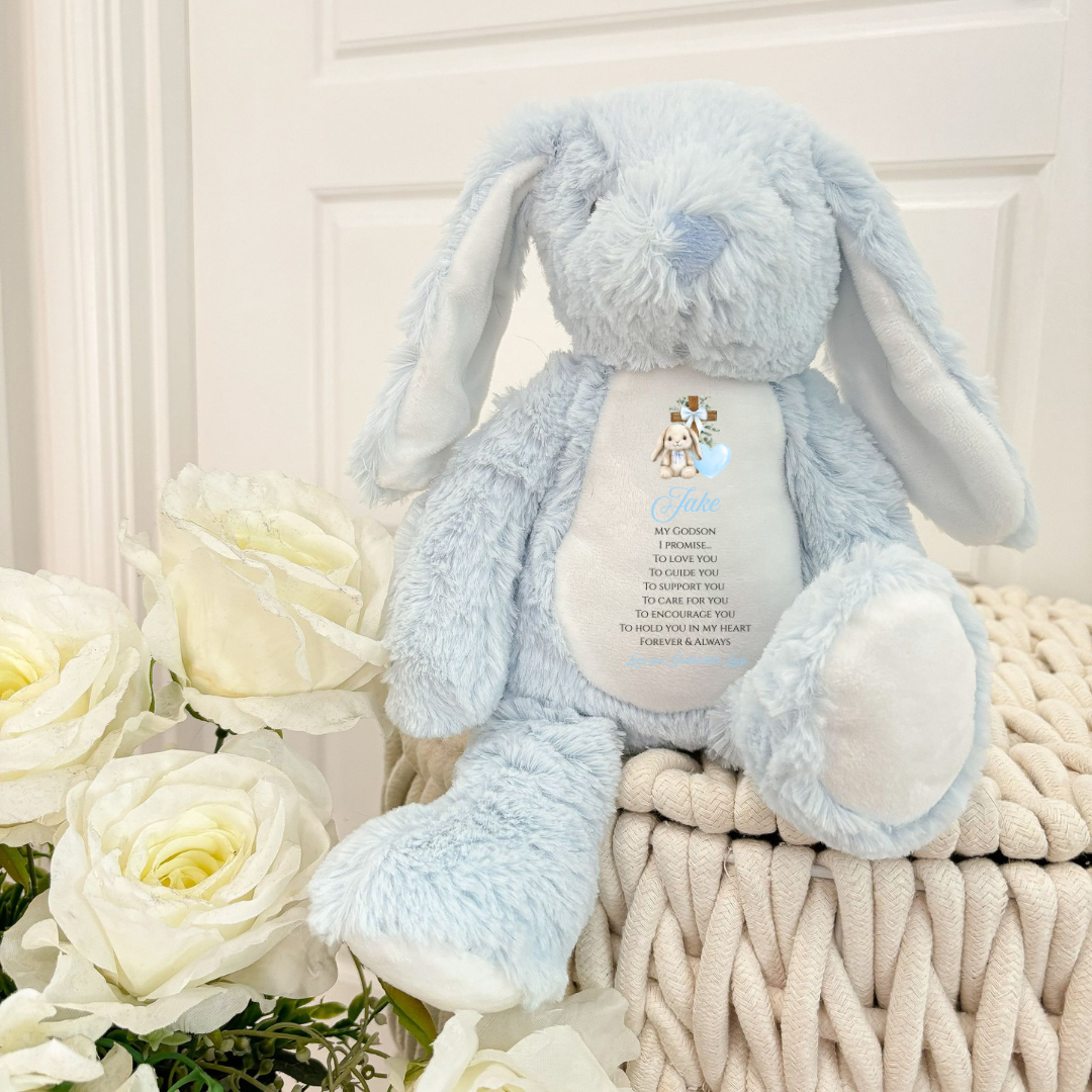 Personalised Godchild Promise Bunny