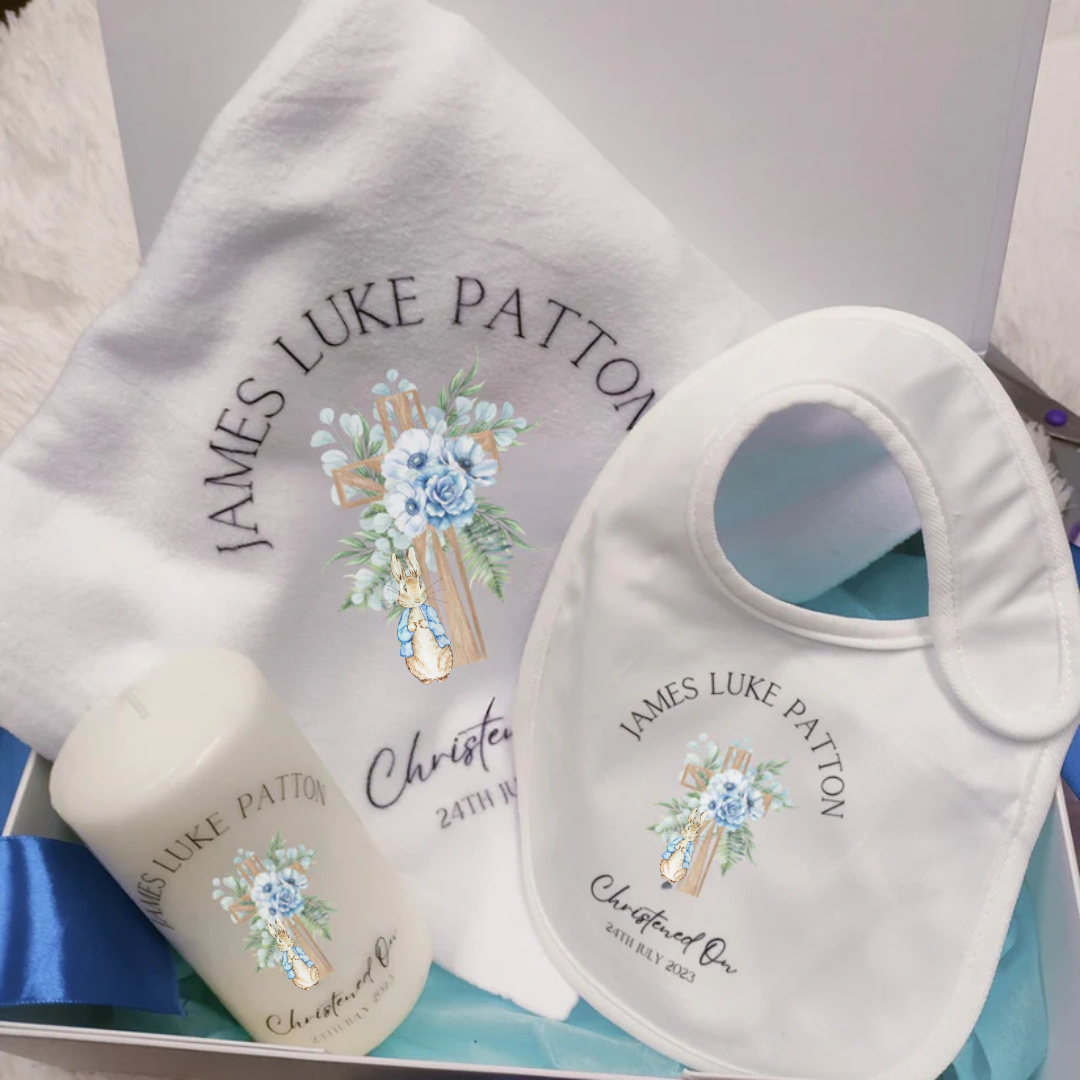Christening Essentials Gift Set - Little Blue Bunny