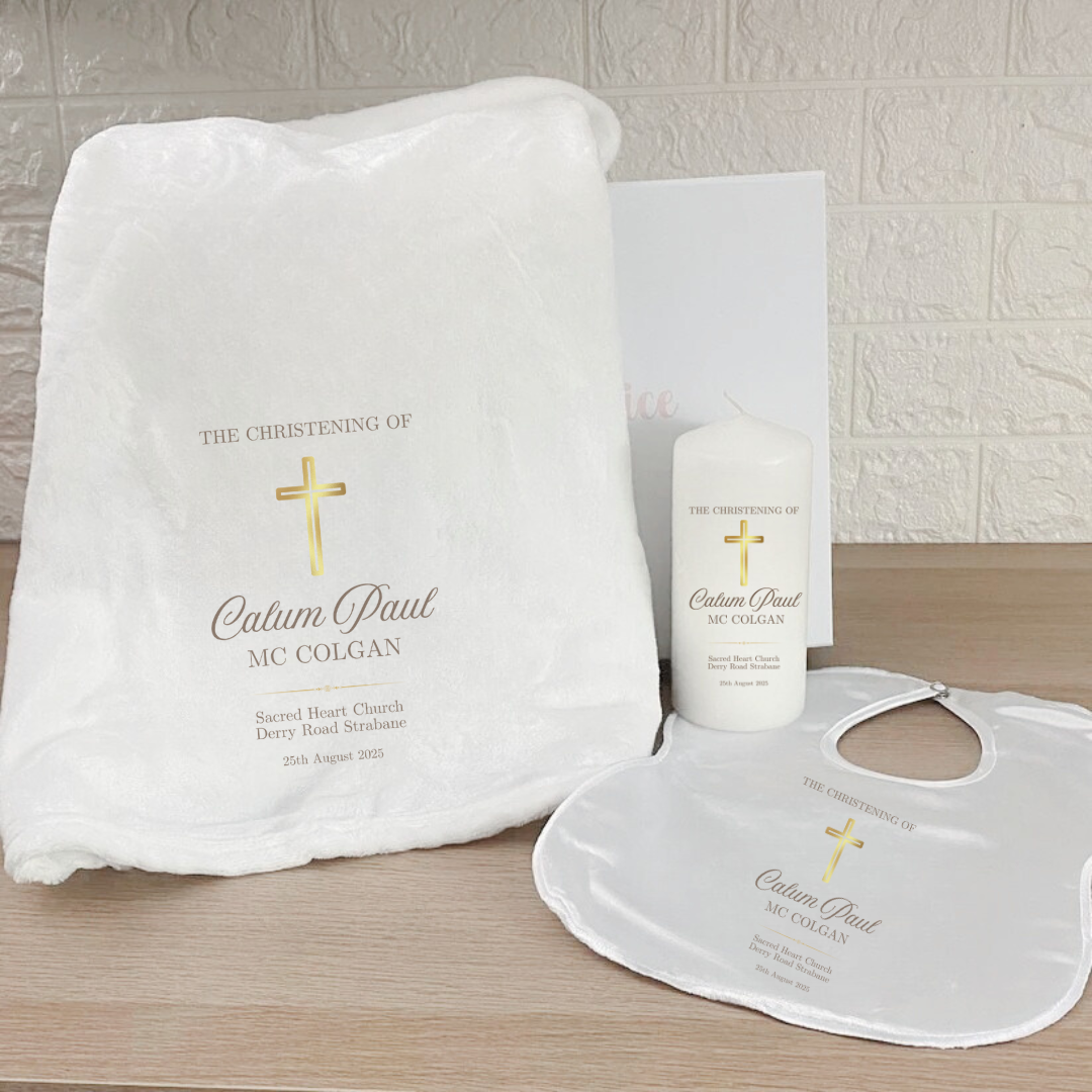 Christening Essentials Gift Set - Gold Cross