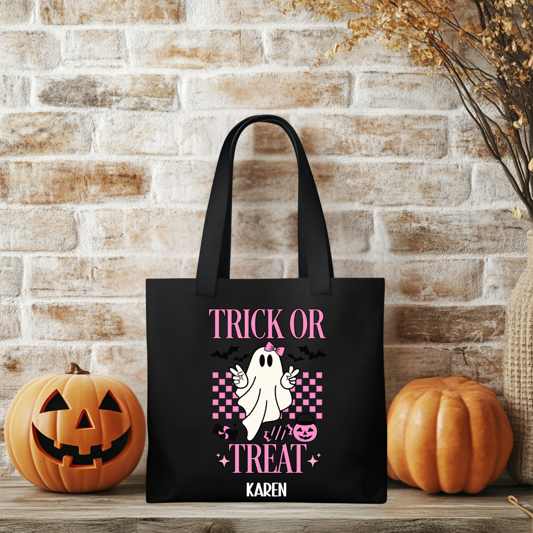 Trick or Treat Girly Ghost Tote