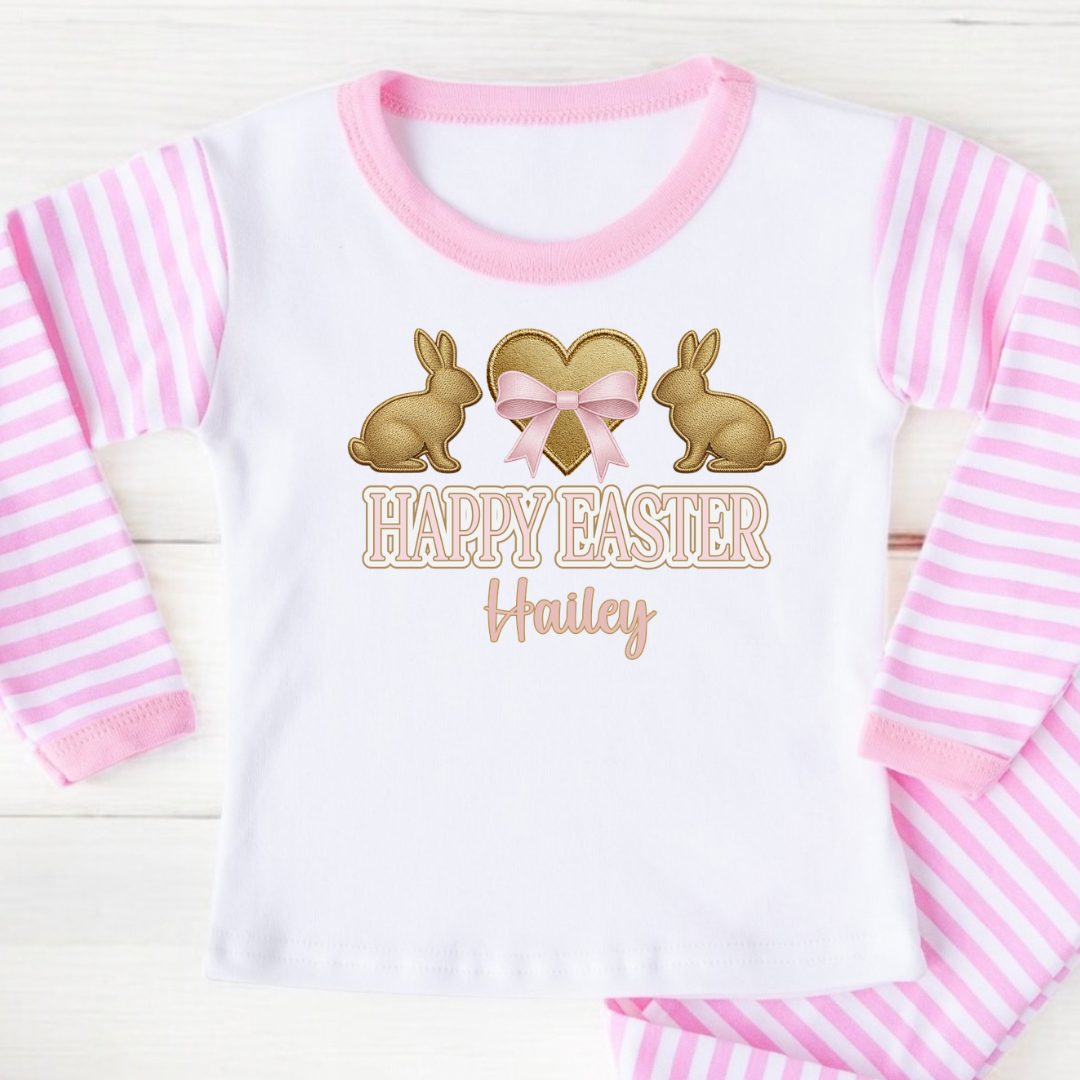Kids Easter Pyjamas - Heart Bunny
