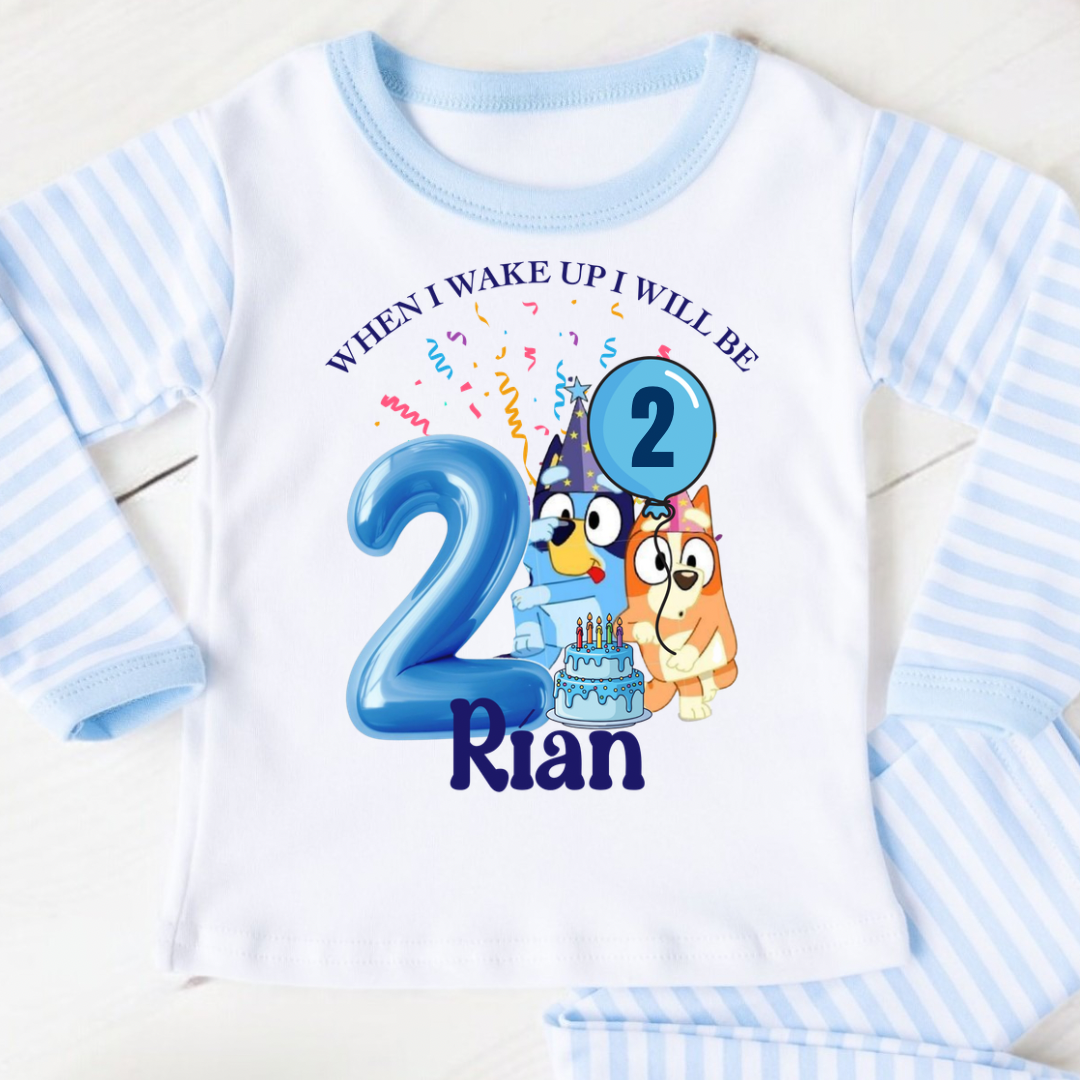 Personalised Birthday Pyjamas - Bluey