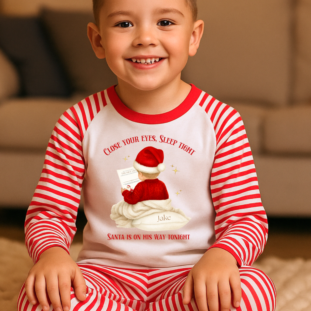 Personalised Santa Boy PJs