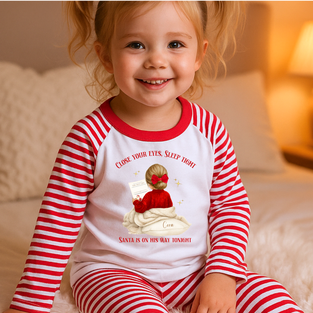 Personalised Santa Girl PJs