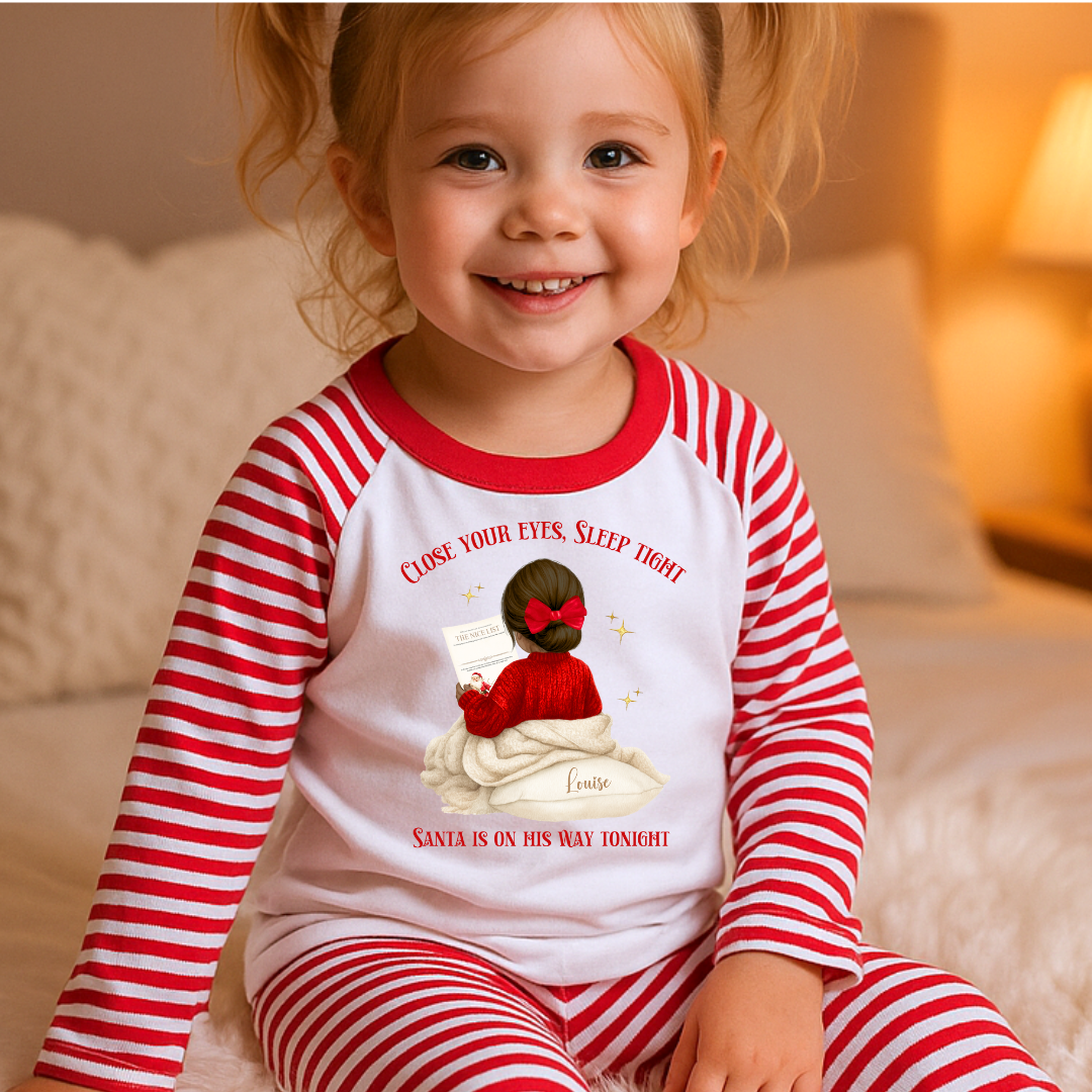 Personalised Santa Girl PJs