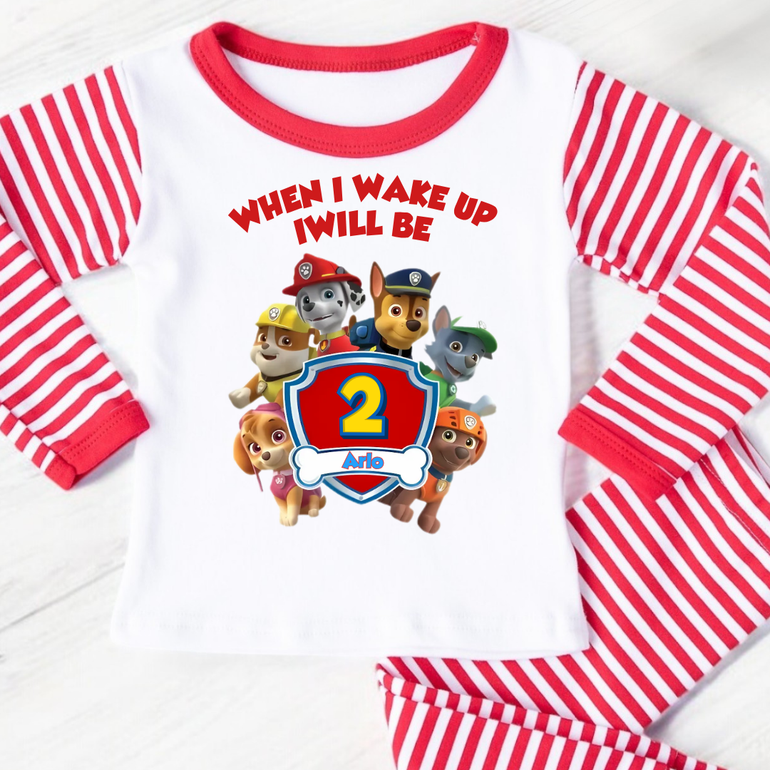 Personalised Birthday Pyjamas - Paw Patrol