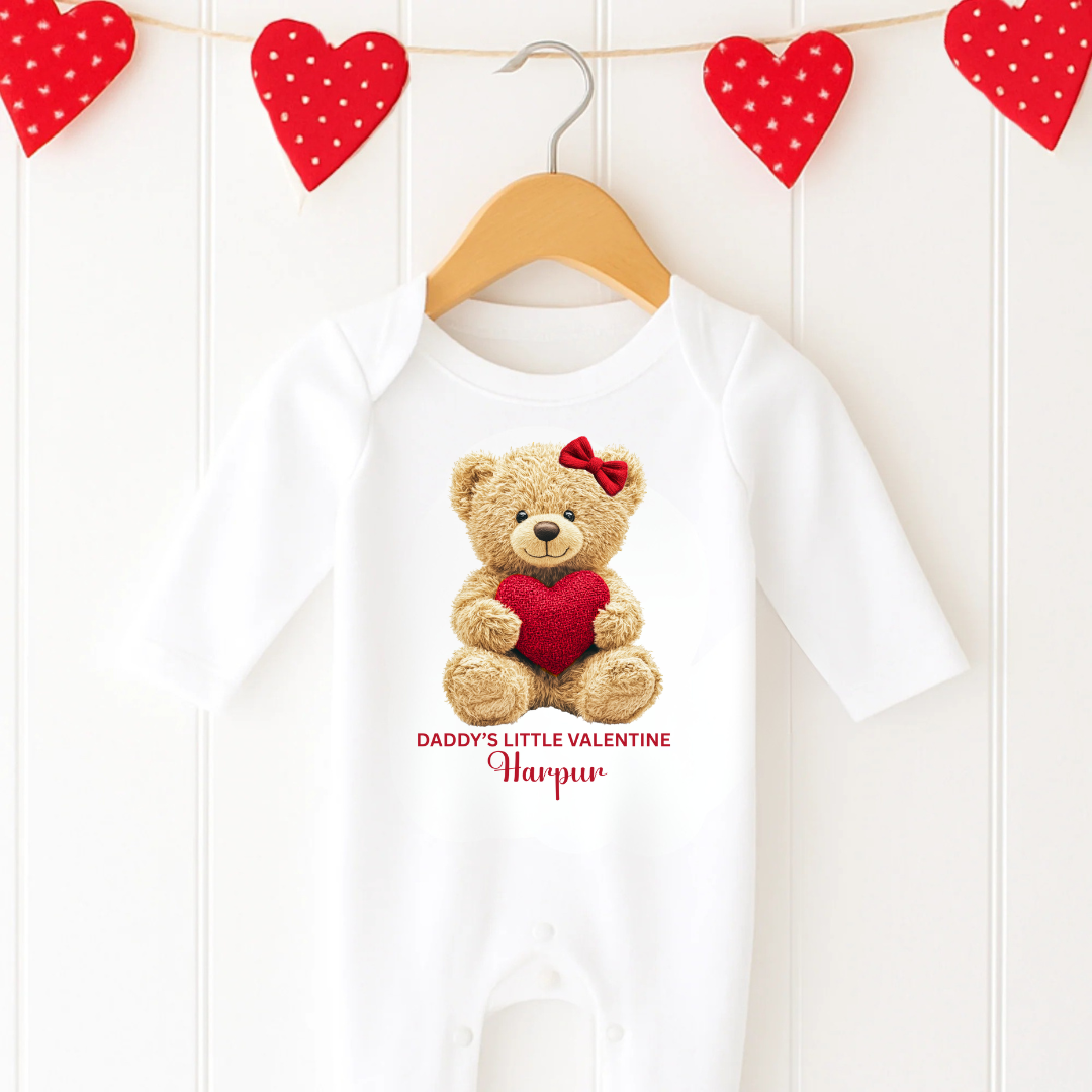 Personalised Valentine’s Baby Romper – Your Little Valentine
