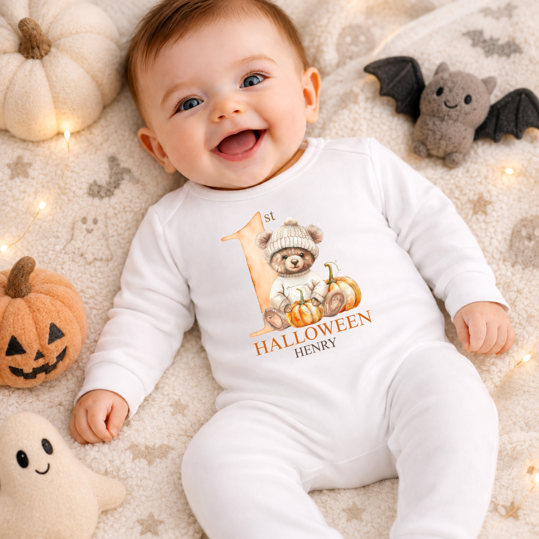 My 1st Halloween Personalised Baby Romper