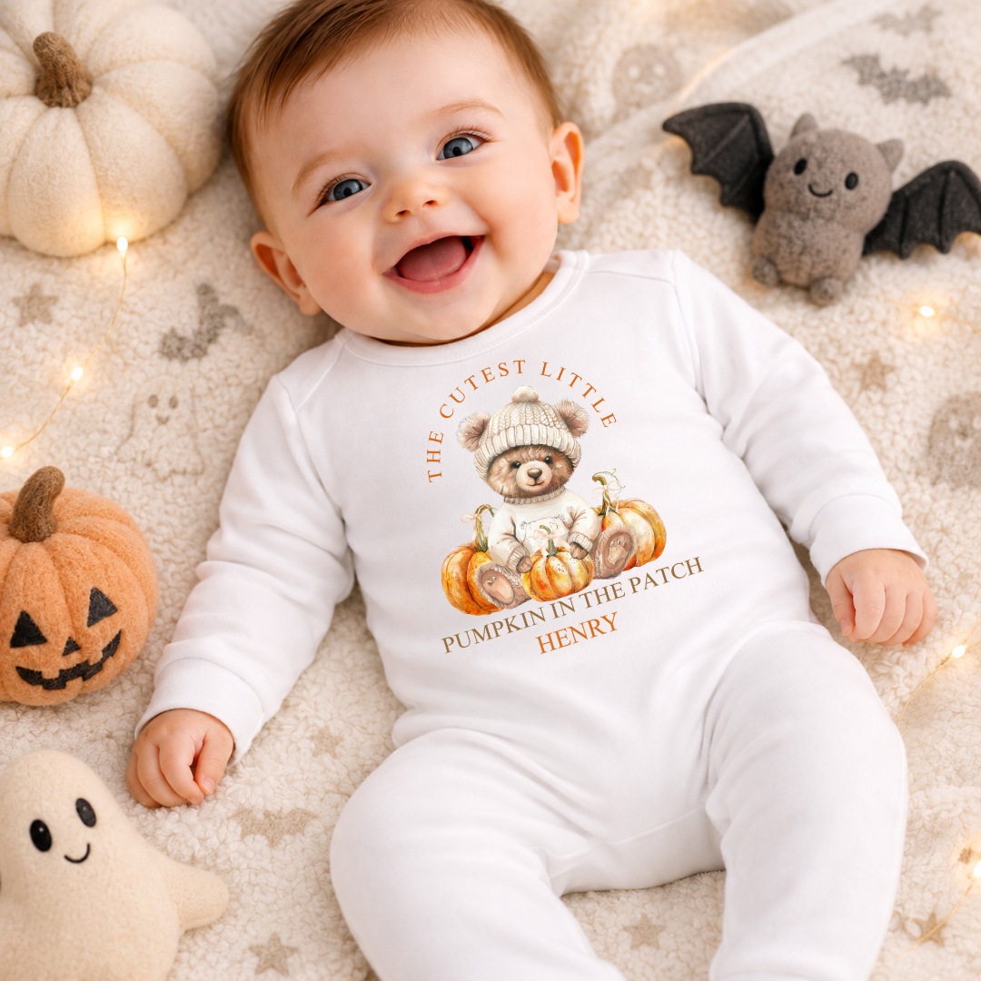 Cutest Little Pumpkin Personalised Baby Romper