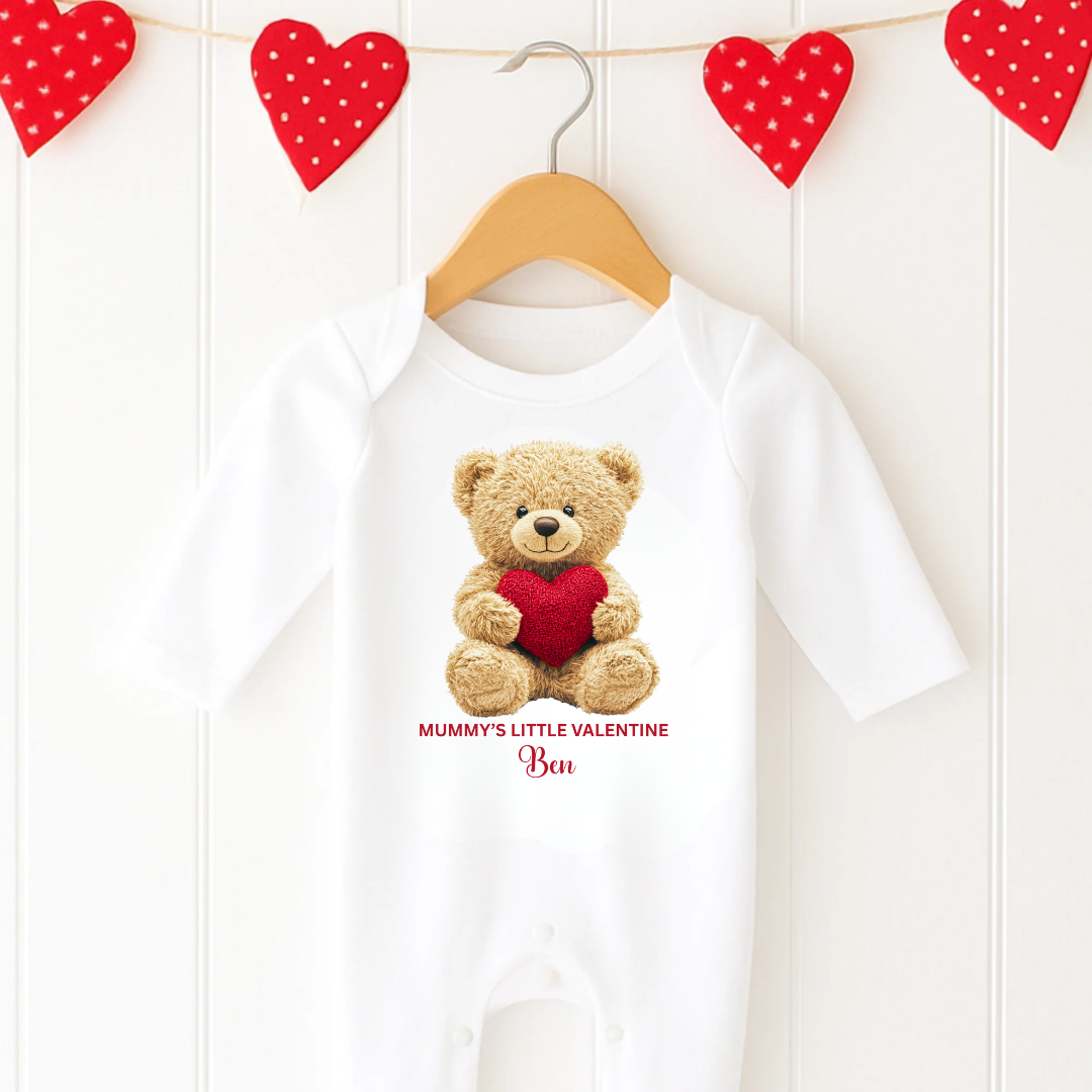 Personalised Valentine’s Baby Romper – Your Little Valentine