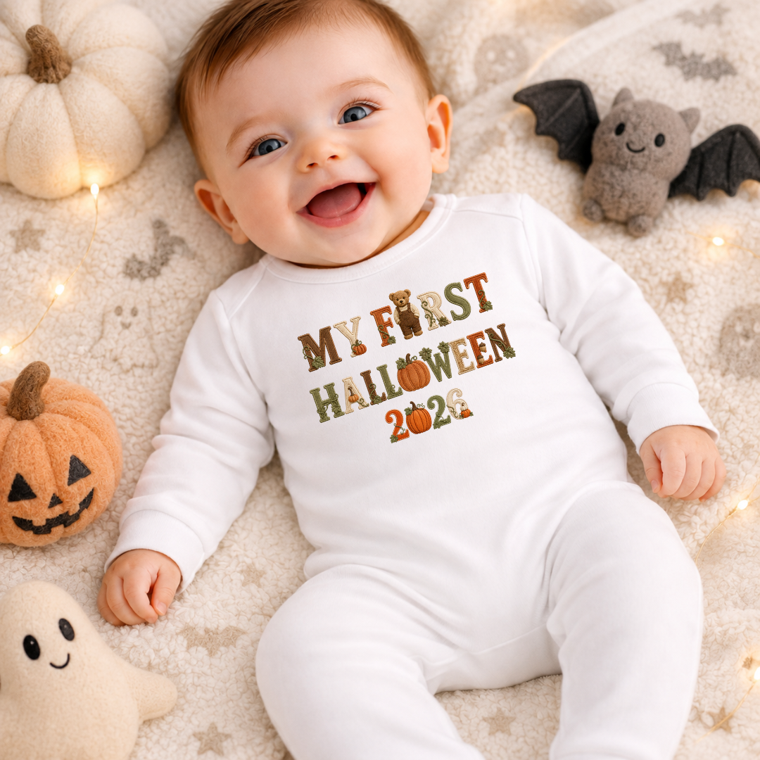 My First Halloween 2026 Baby Romper - Orange
