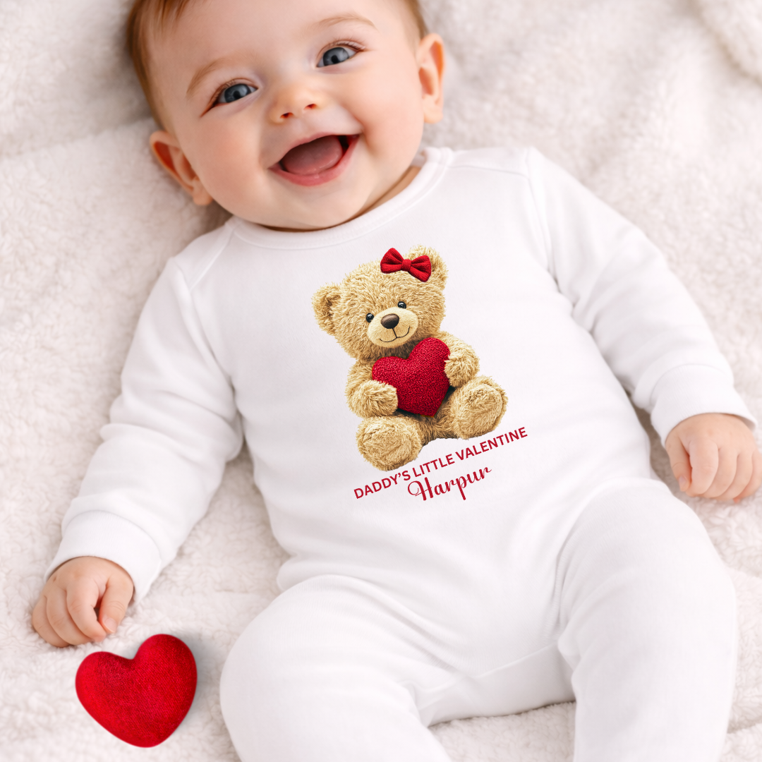Personalised Valentine’s Baby Romper – Your Little Valentine