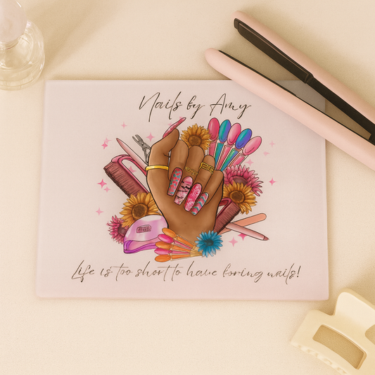 Personalised Flawless Nails  Heat Protection Glass Board