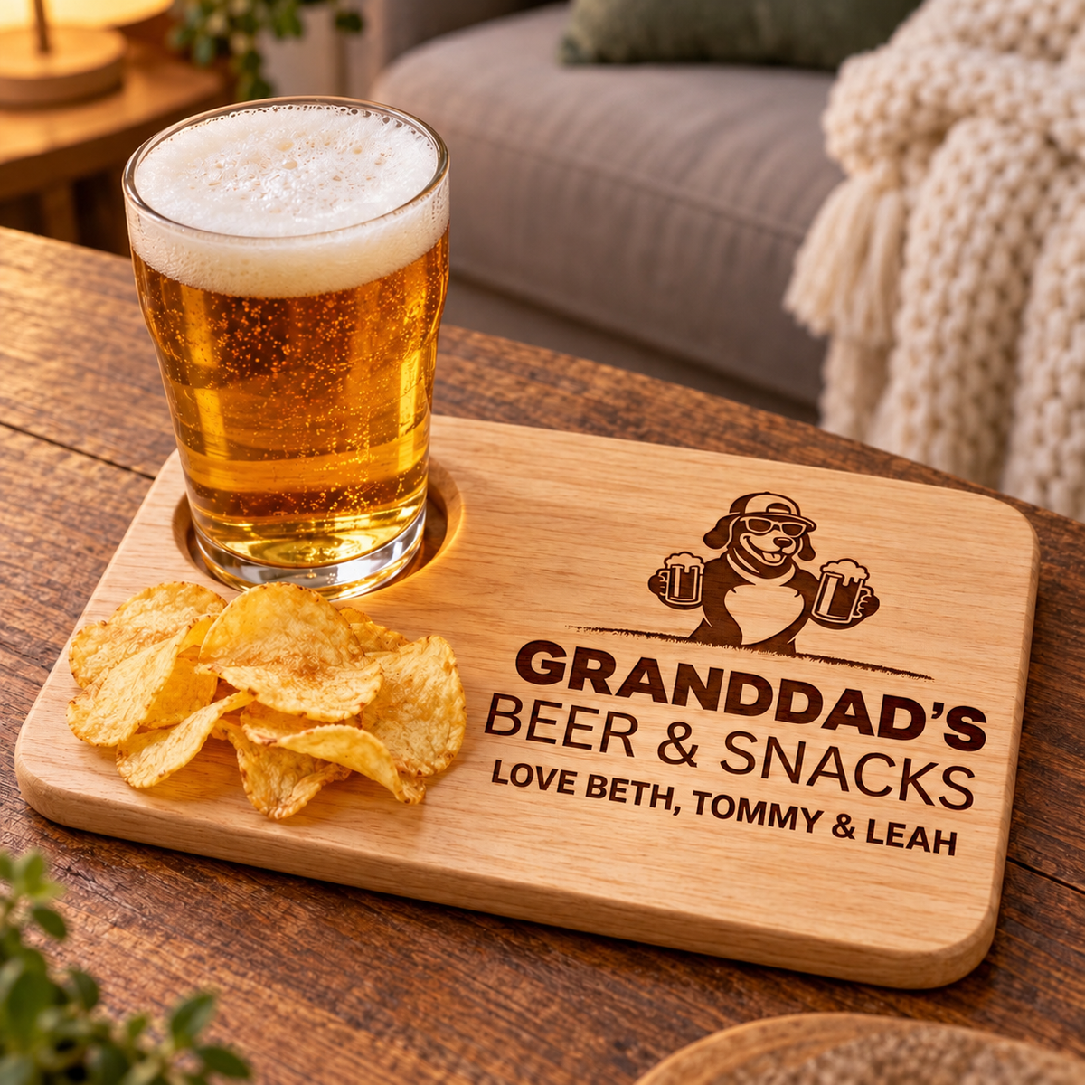 Personalised Beer & Snacks Board