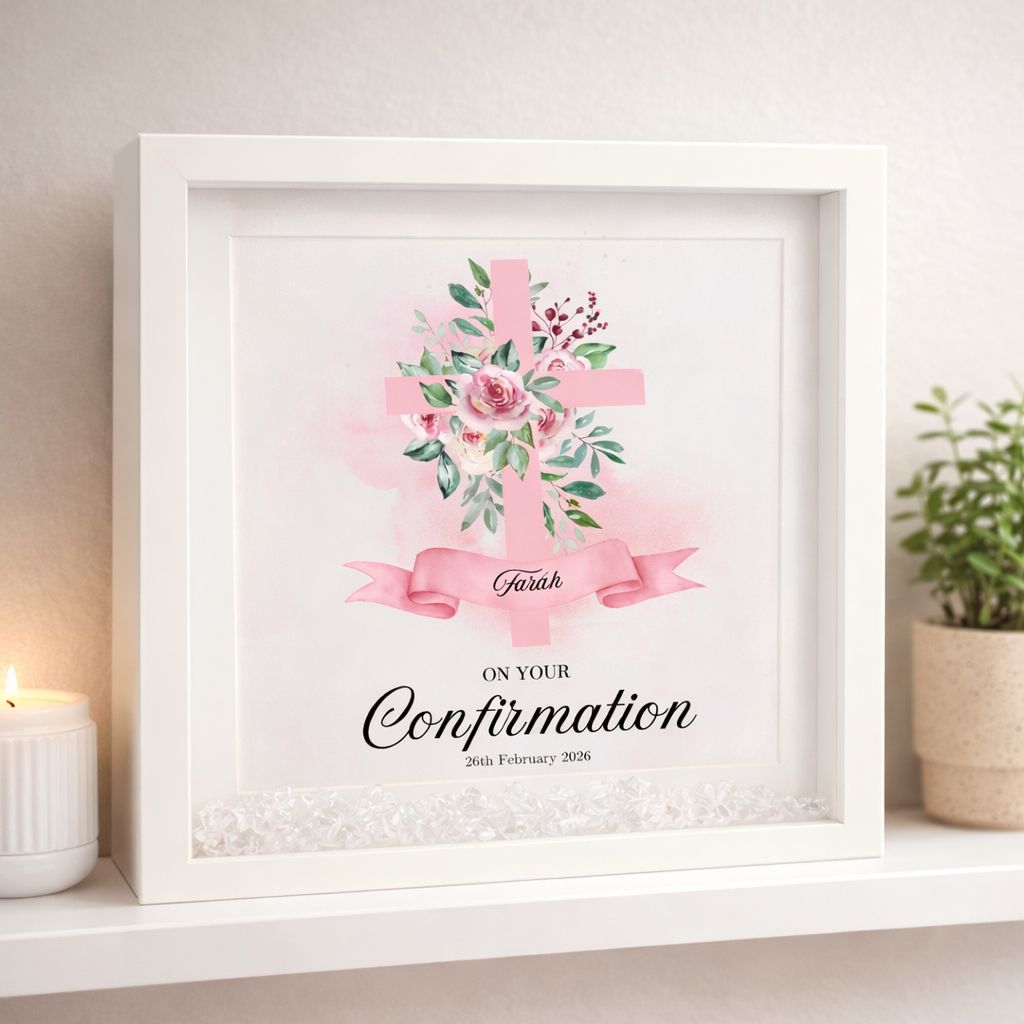 Confirmation 3D Frame - Pink