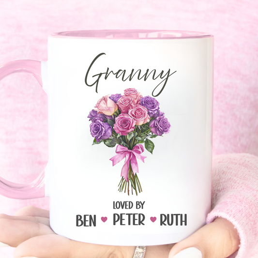 Personalised Mummy Floral Mug