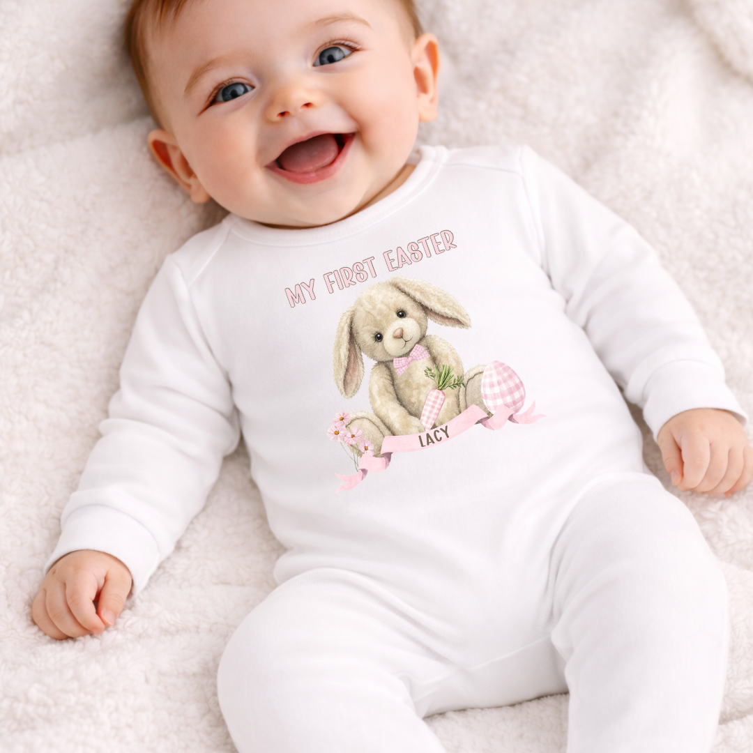 Easter Romper - Pink Bunny