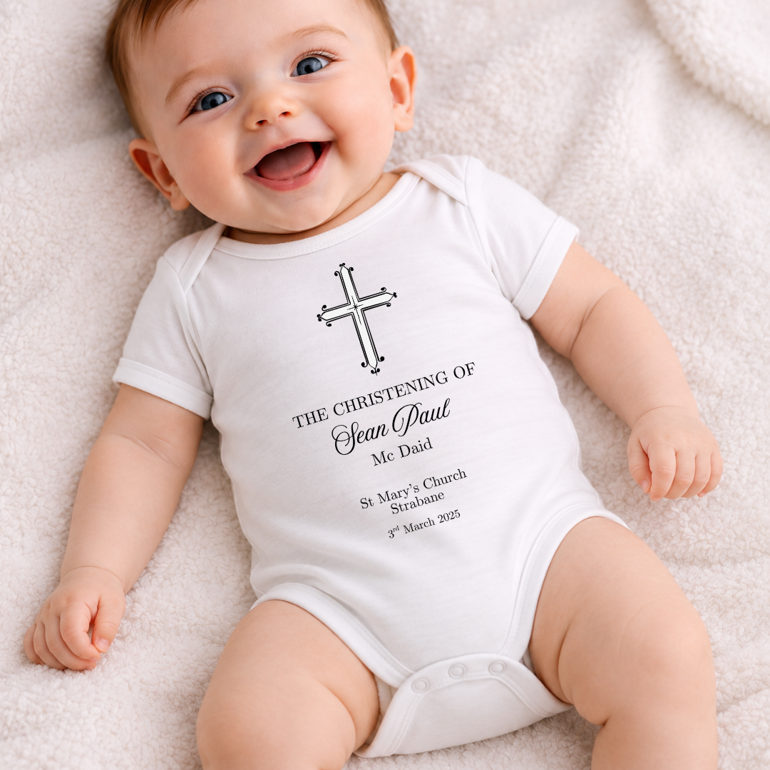 Christening Vest- Timeless Black