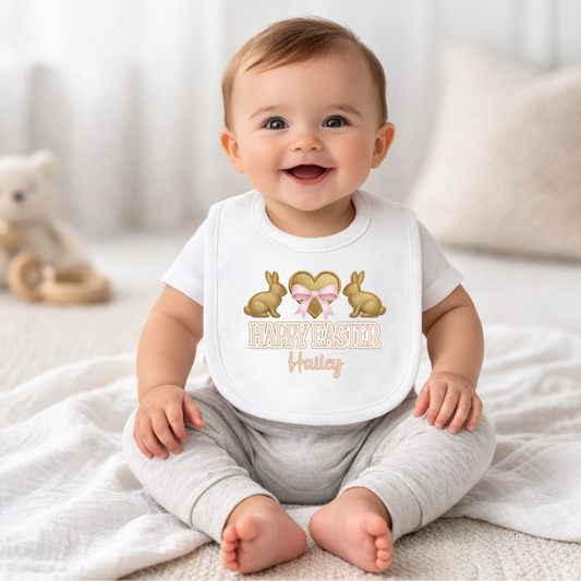 Easter Bib - Heart Bunny