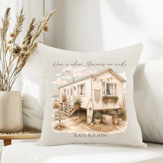 Van Vibes Cushion - Here is where memories are made