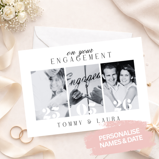 Personalised Engagement Photo Card