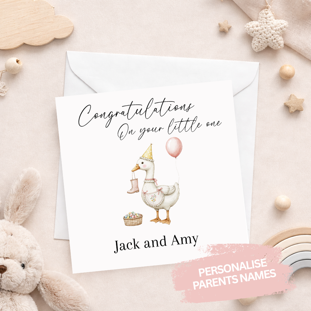 Personalised New Baby Congratulations Card