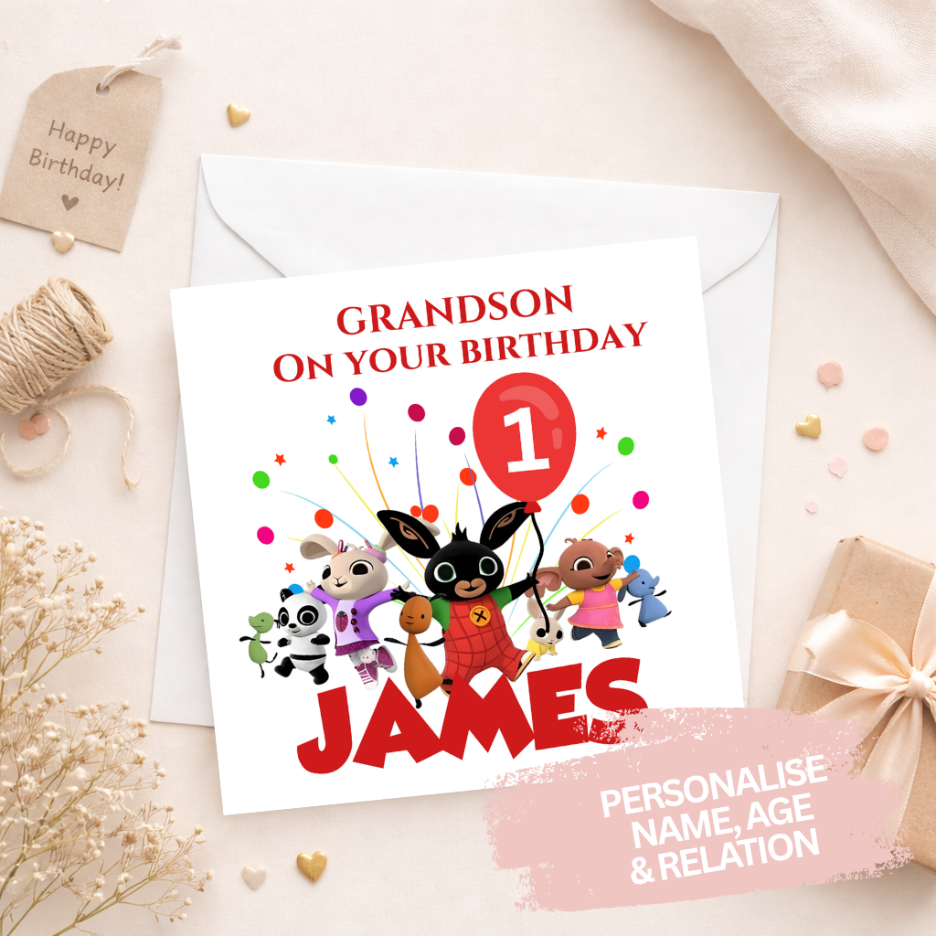 Personalised Birthday Card - Bing & Friends