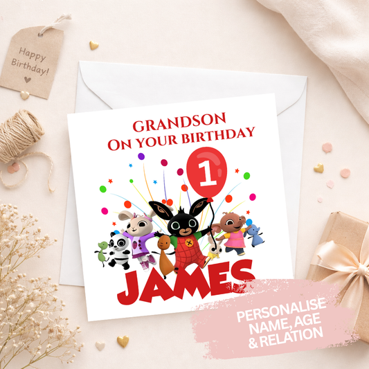 Personalised Birthday Card - Bing & Friends