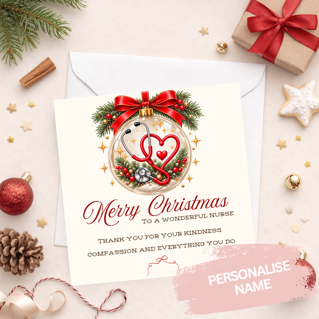 Personalised Nurse Christmas Card