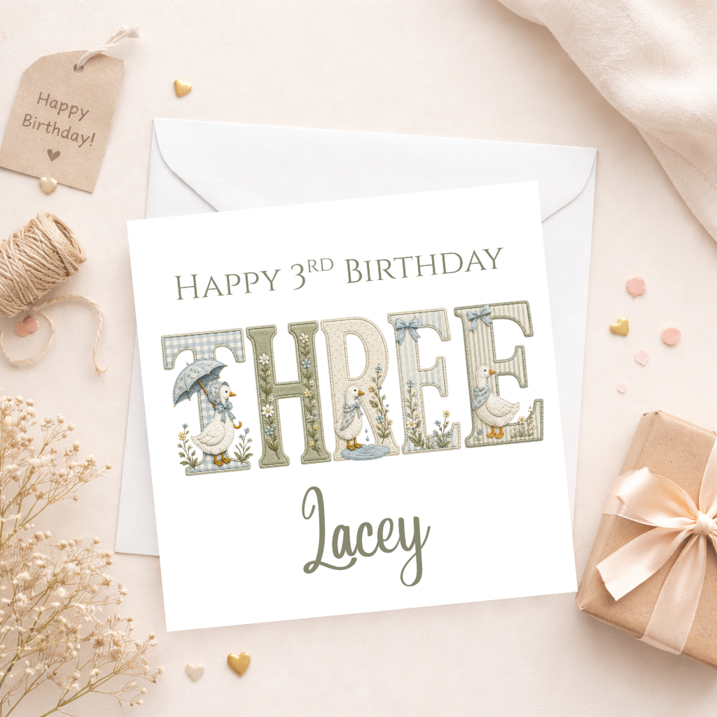 Kids Birthday Goose Card