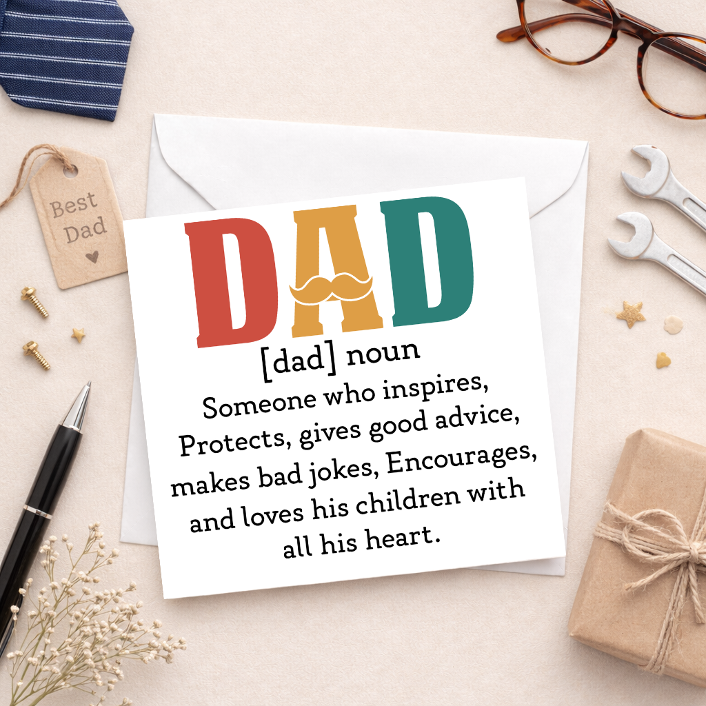 Dad meaning Noun Card