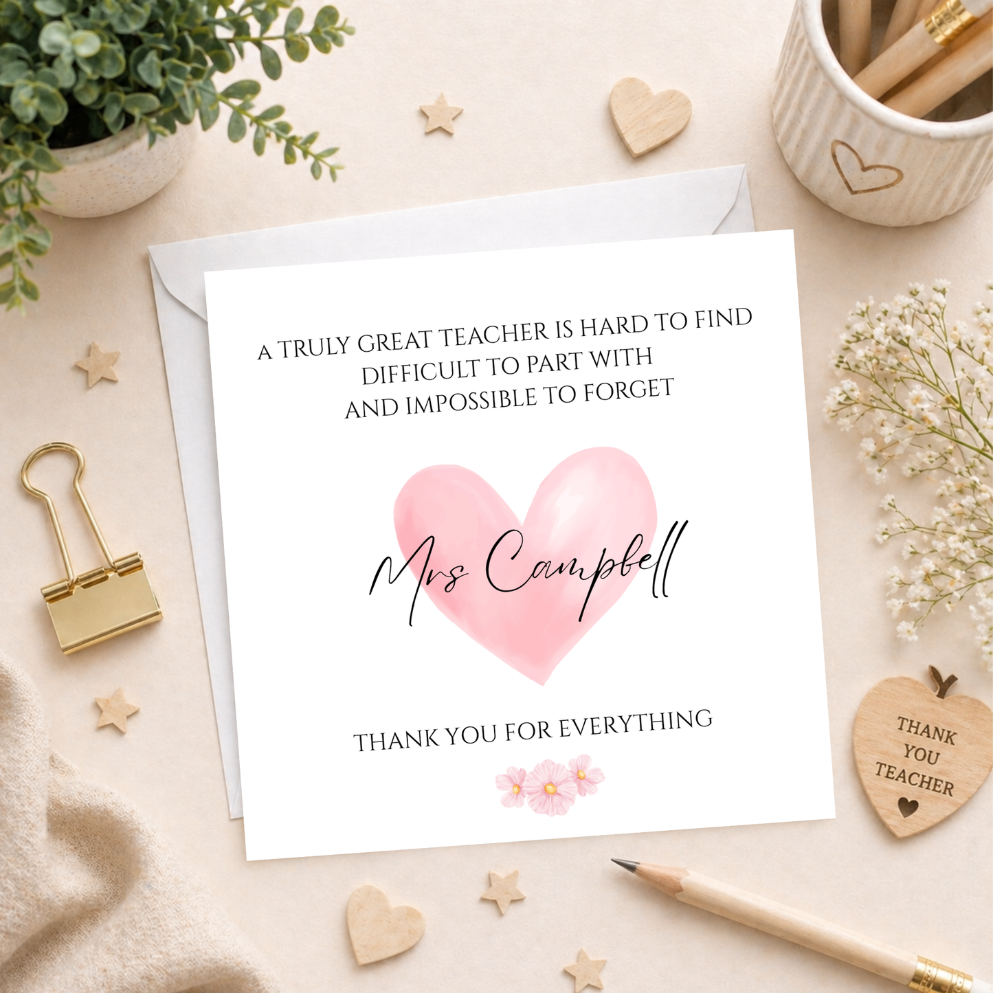 A Truly Great Teacher Card