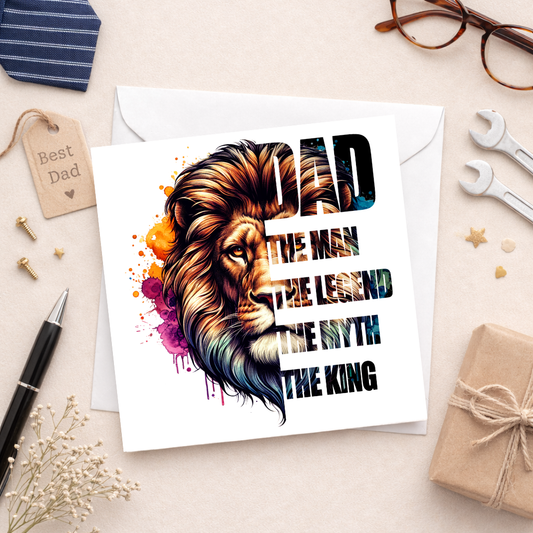 Fathers Day Lion Card